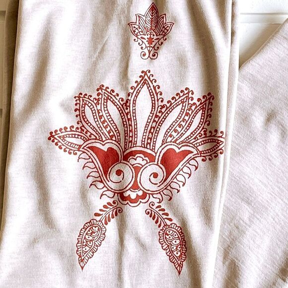 Lucky Brand Women’s Off White Rare Embroidered Wide Leg Relaxed Fit Sweatpants M - Picture 7 of 10